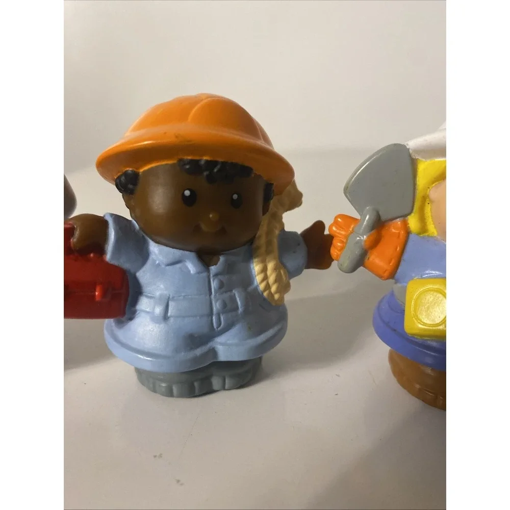 Fisher Price Little People Lot Of 3 Construction Worker Figures- Hard Hat